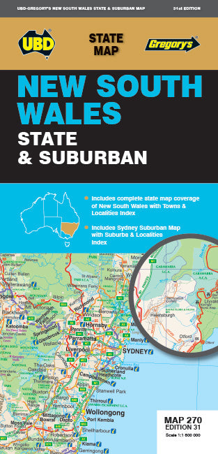 New South Wales State & Suburban Map 270 31st Ed