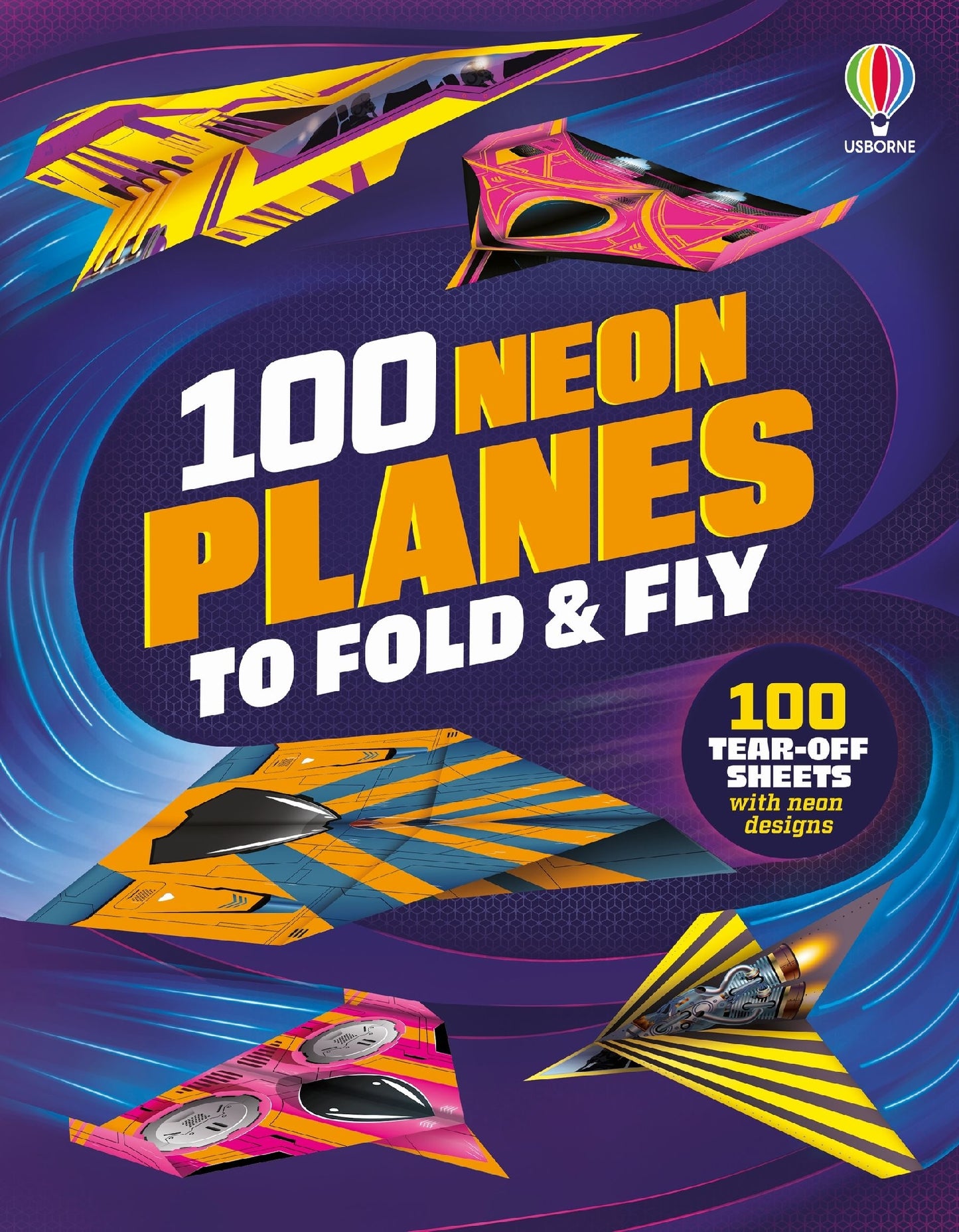 100 Neon Planes To Fold & Fly