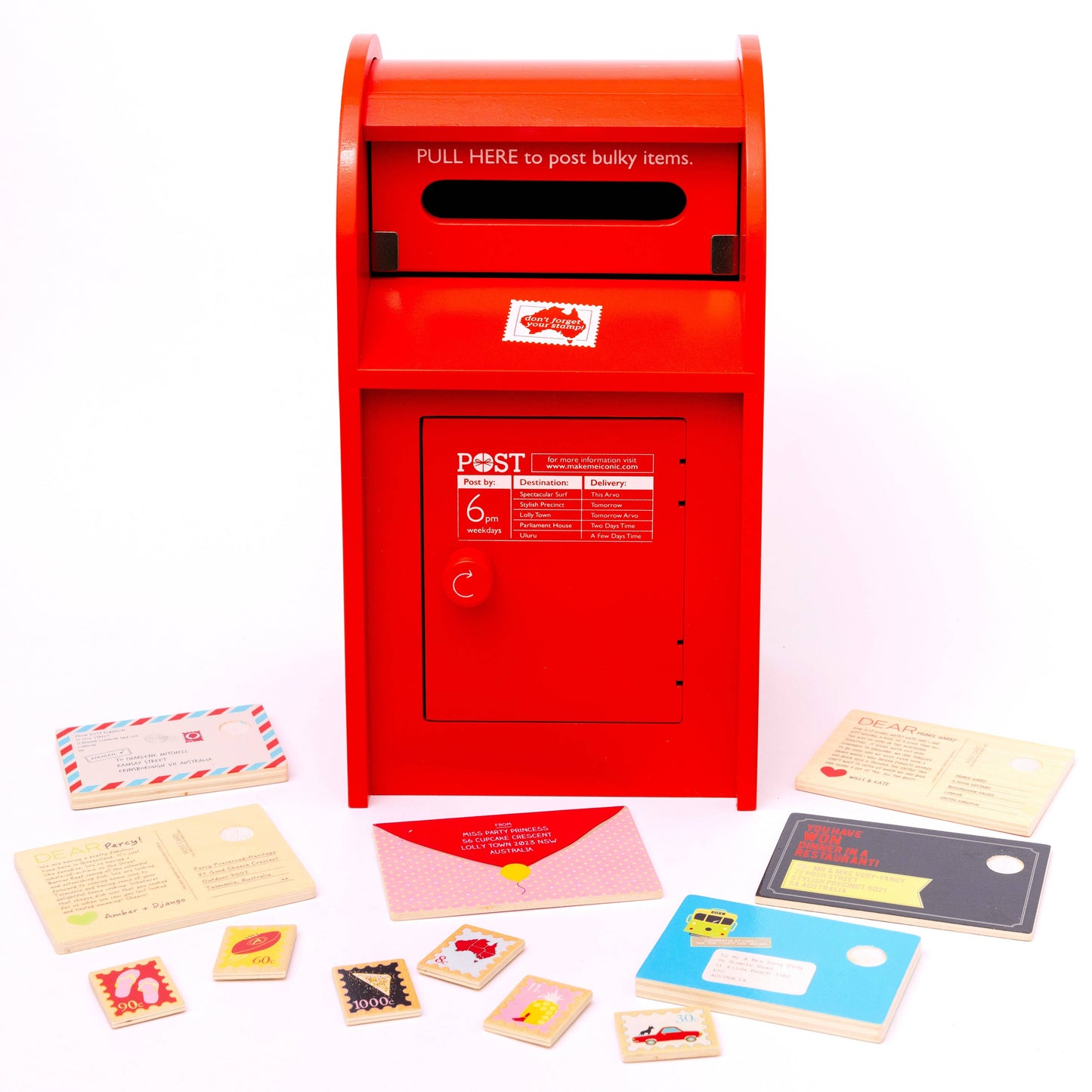 Wooden Toy - Australian Post Box