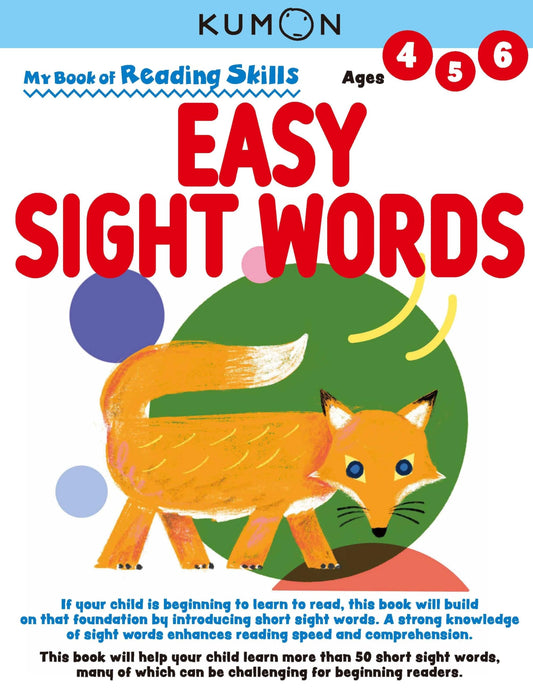 Kumon 456 Reading Easy Sight Words