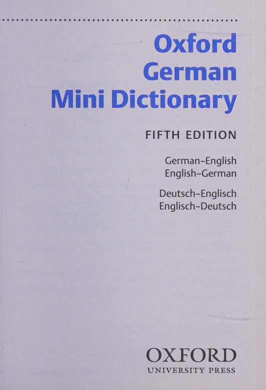 Oxford German Mini Dictionary 5e