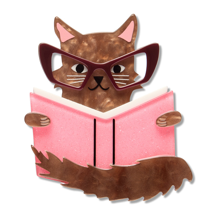 Erstwilder - Brooch Puss In Books