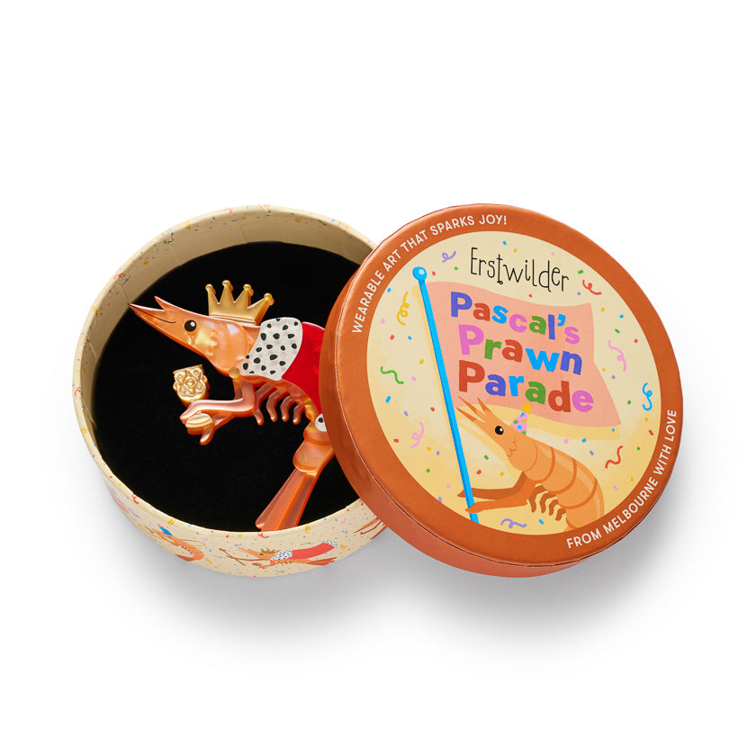 Erstwilder -  Brooch Pascal The King Prawn