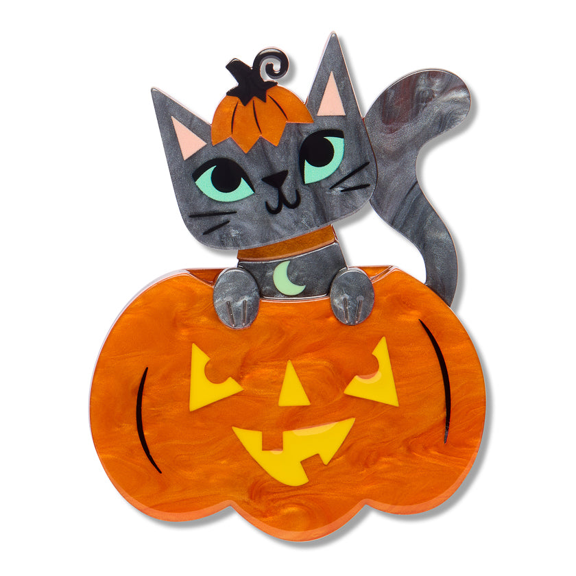 Erstwilder - Brooch Cat O'lantern