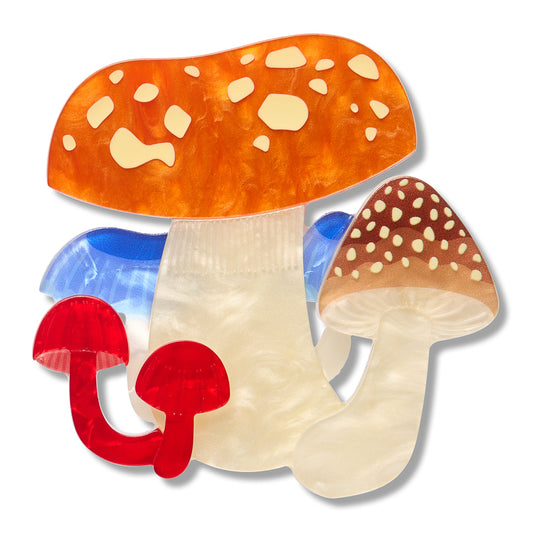 Erstwilder - Brooch Native Mushroom Medley