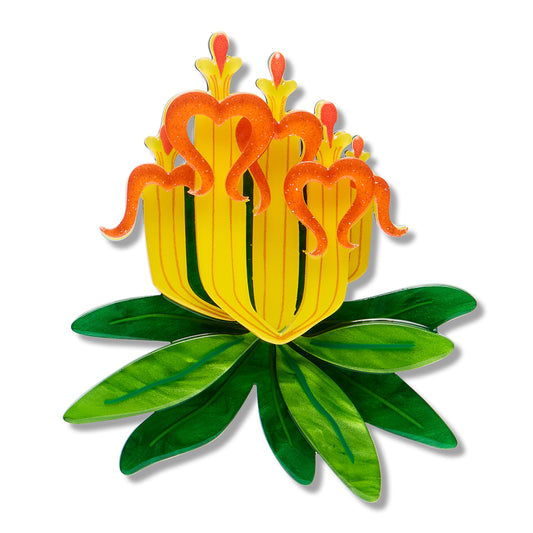 Erstwilder - Brooch Long Flower Mistletoe
