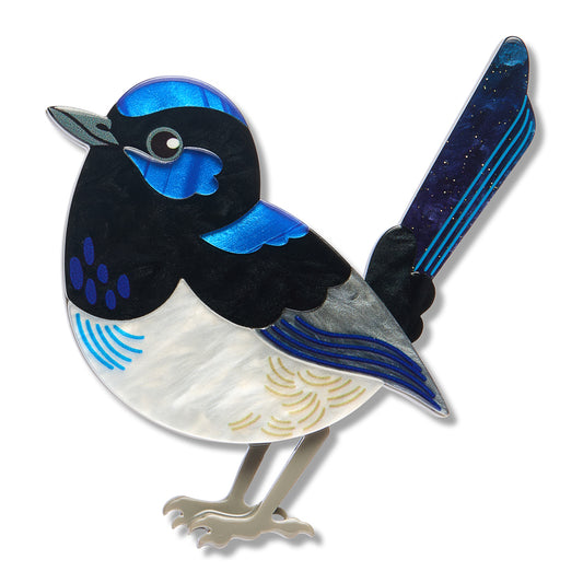 Erstwilder - Brooch Superb Fairy Wren