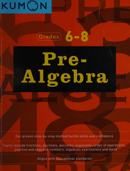 Kumon Pre-algebra Workbook