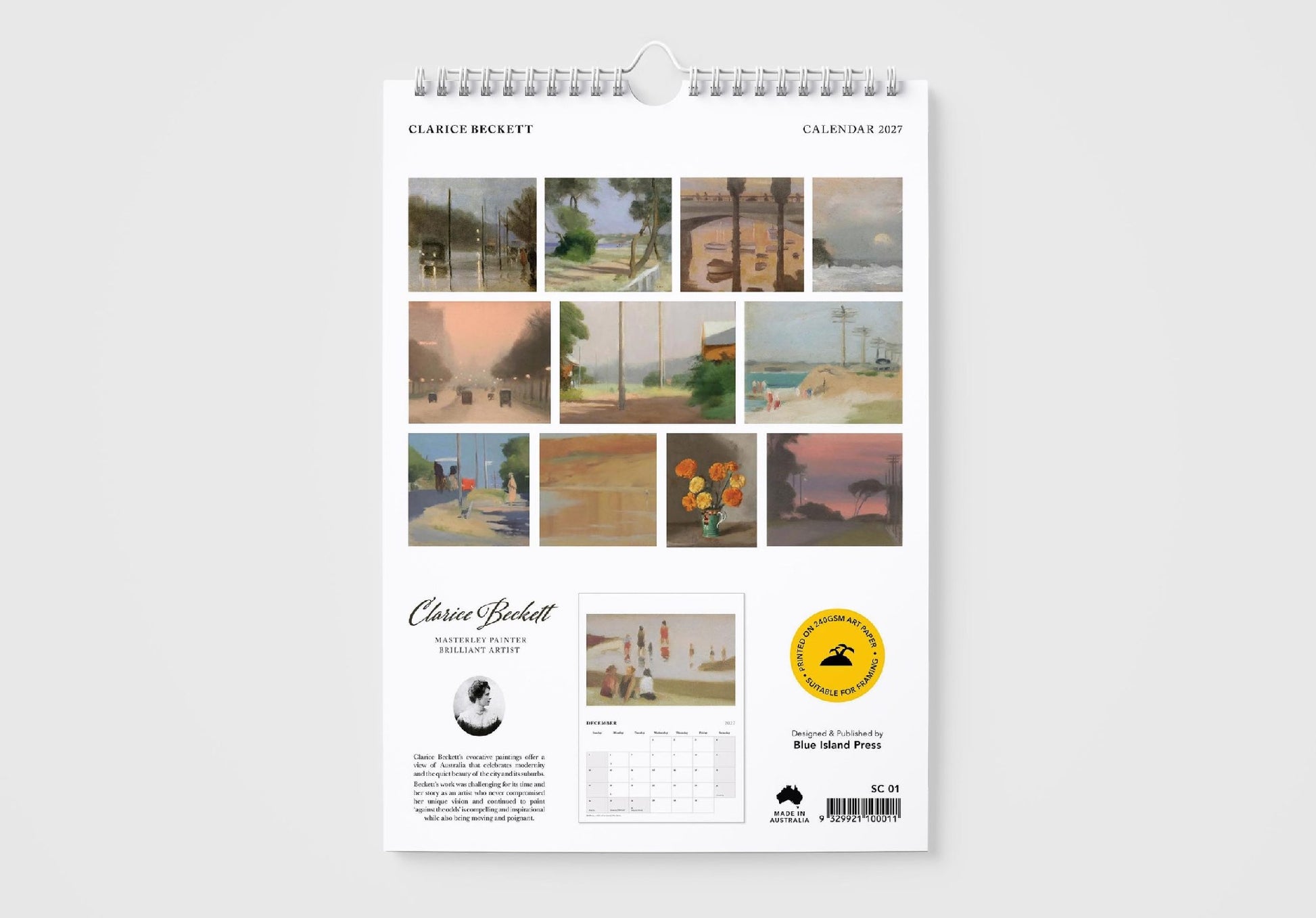 2027 Calendar Clairce Beckett