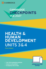 Cambridge Checkpoints Vce Health And Human Development Units 3&4 2027 |