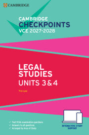 Cambridge Checkpoints Vce Legal Studies Units 3&4 2027–2028 |