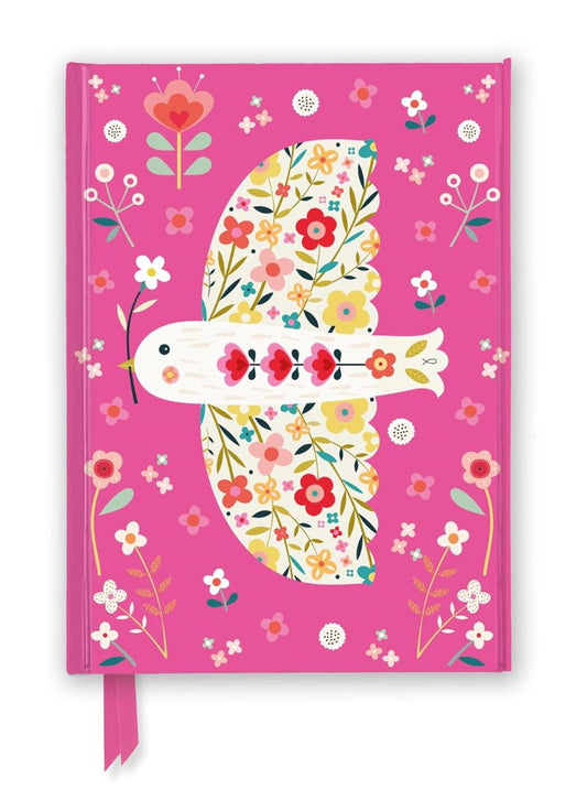 Foiled Journal Bee Brown Pink Floral Dove