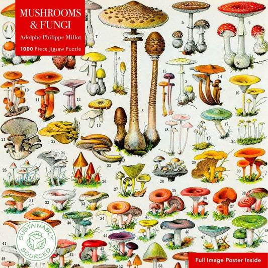 Jigsaw 1000 Mushrooms & Fungi By Adolphe Philippe Millot