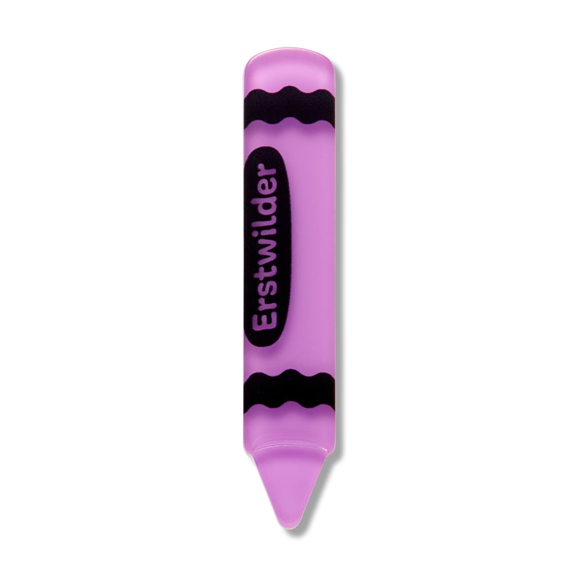Erstwilder - Brooch Simplified Mini Crayon Purple
