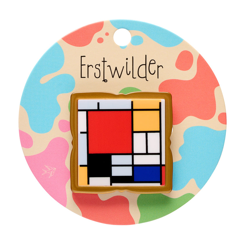 Erstwilder - Brooch  Simplified Mini Mondrian