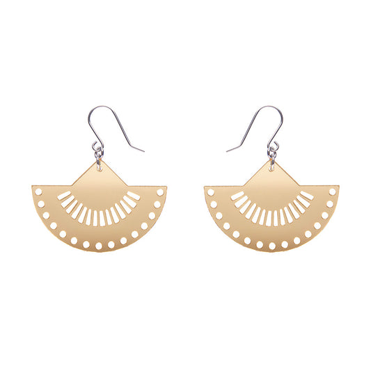 Erstwilder - Drop Earrings Boho Fan Essential Gold