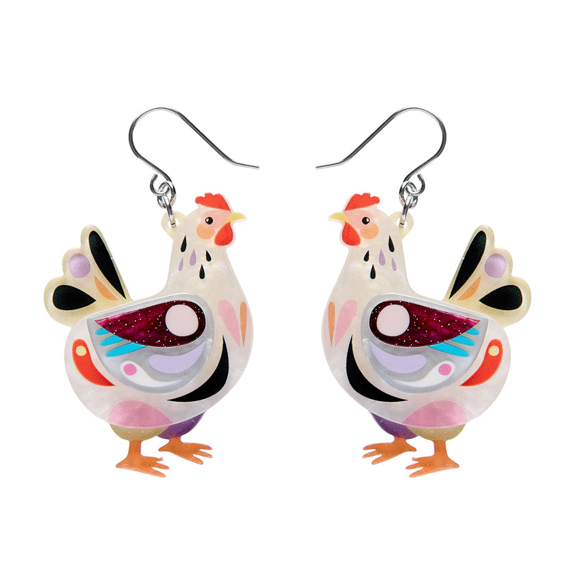 Erstwilder - Drop Earrings Clara the Chicken