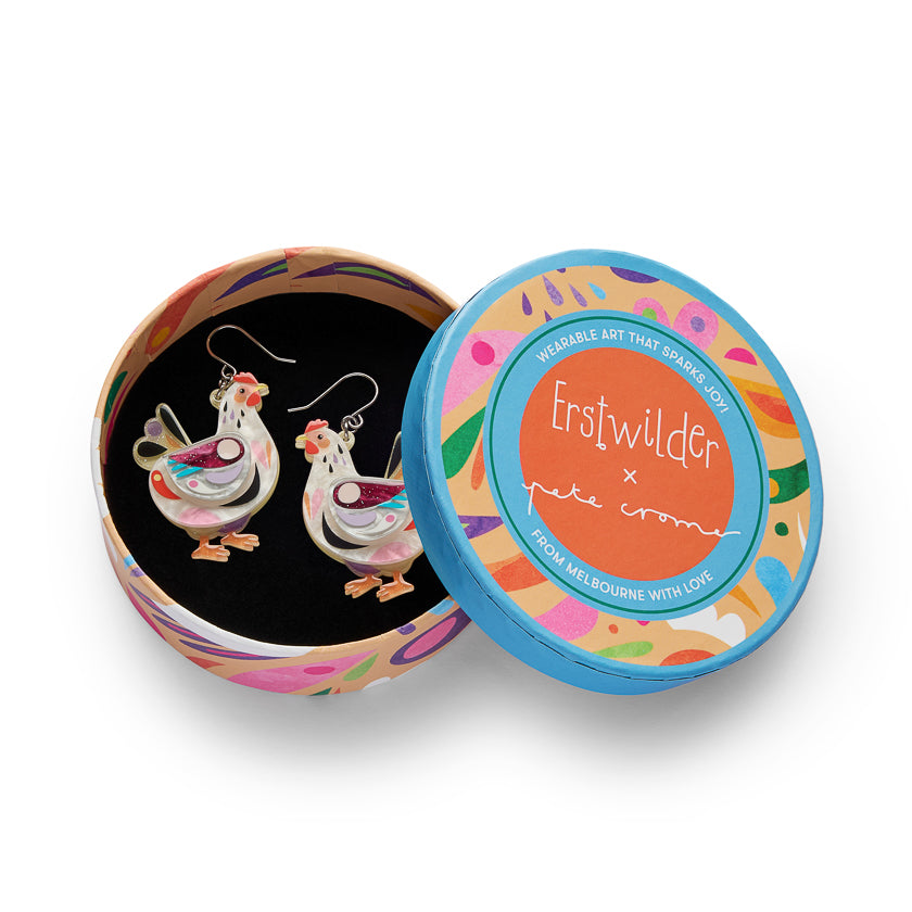 Erstwilder - Drop Earrings Clara the Chicken