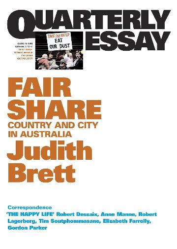 Quarterly Essay #42 Fair Share